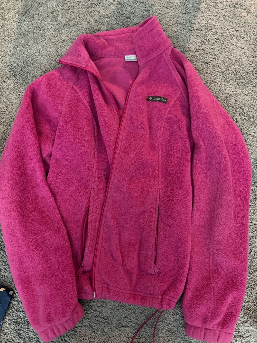 Columbia Kids Fuchsia Pink Fleece Jacket - Full Zip Puffers